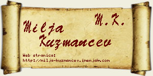 Milja Kuzmančev vizit kartica